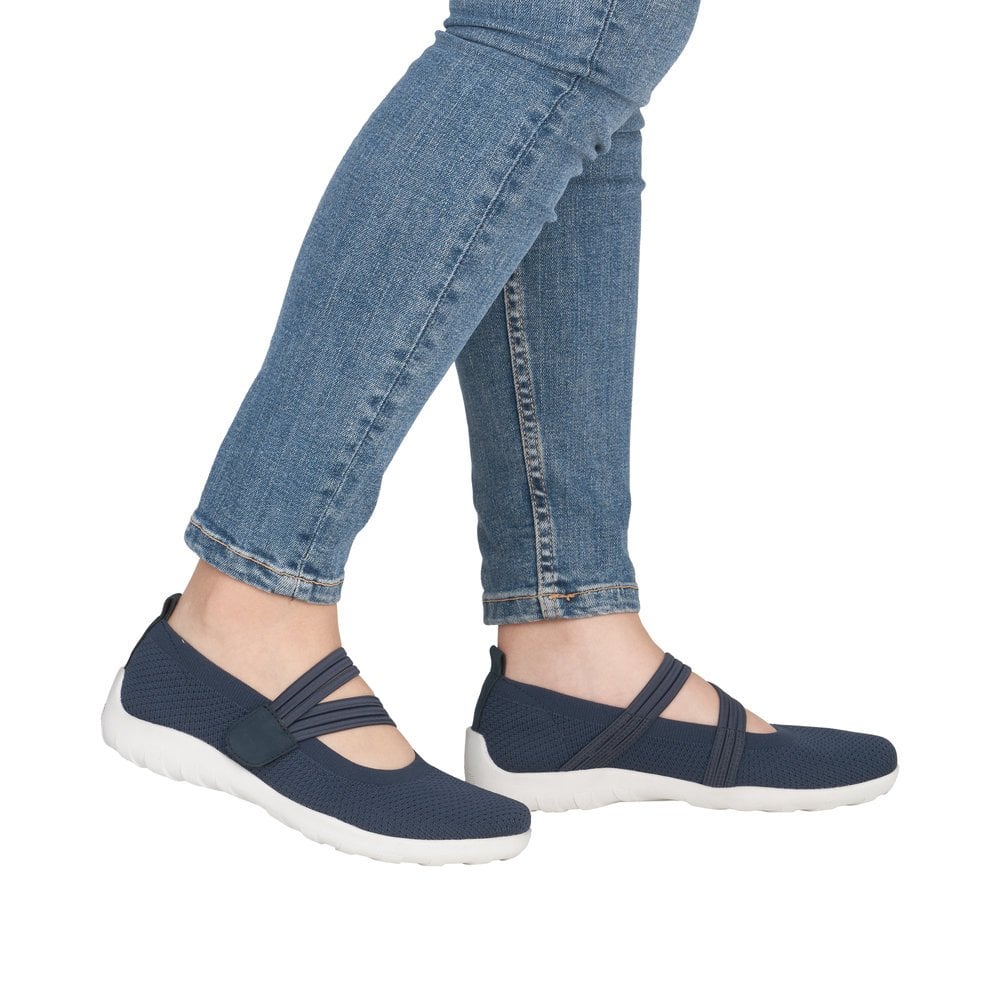 Remonte R3519 Cross Strap Casual Shoe - Blue - image 002 |ww_colour=blue|ww_order=002|