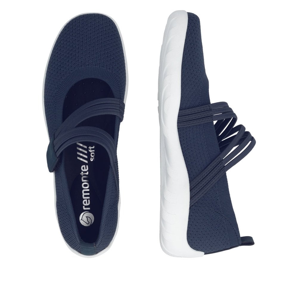 Remonte R3519 Cross Strap Casual Shoe - Blue - image 004 |ww_colour=blue|ww_order=004|
