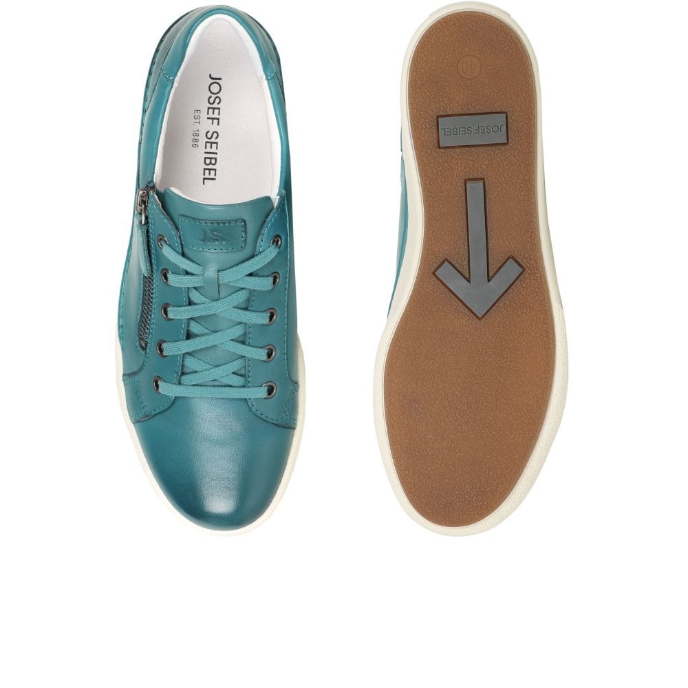 Josef Seibel Claire 03 Lace/Zip up Trainer - Azur - image 002 |ww_colour=azur|ww_order=002|