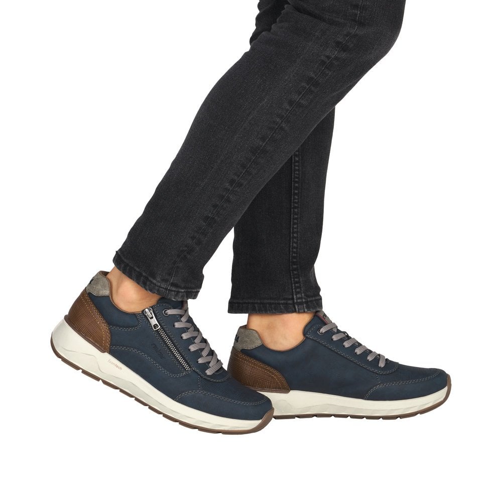 Rieker 11504 Zip & Lace Up Casual Shoe - Blue - image 002 |ww_colour=blue|ww_order=002|