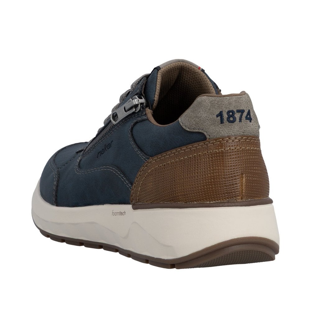 Rieker 11504 Zip & Lace Up Casual Shoe - Blue - image 003 |ww_colour=blue|ww_order=003|