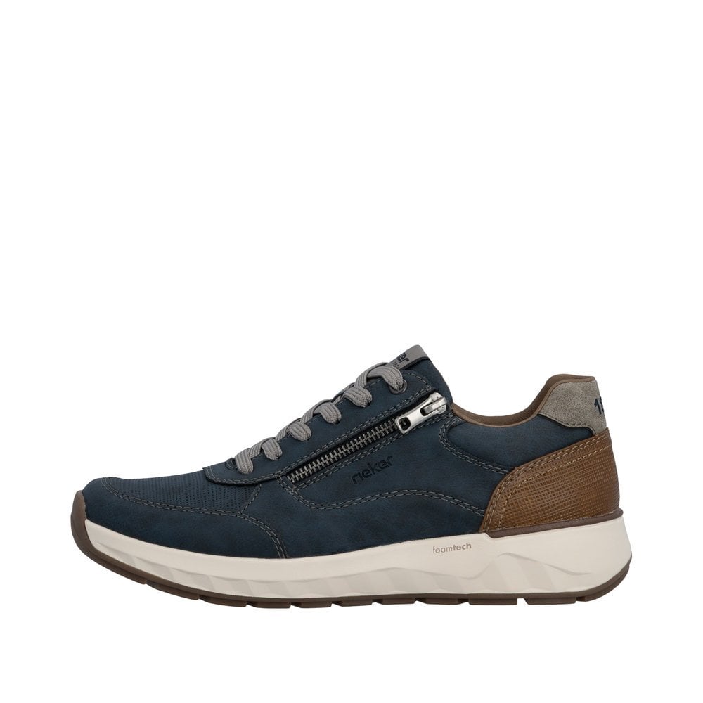 Rieker 11504 Zip & Lace Up Casual Shoe - Blue - image 005 |ww_colour=blue|ww_order=005|