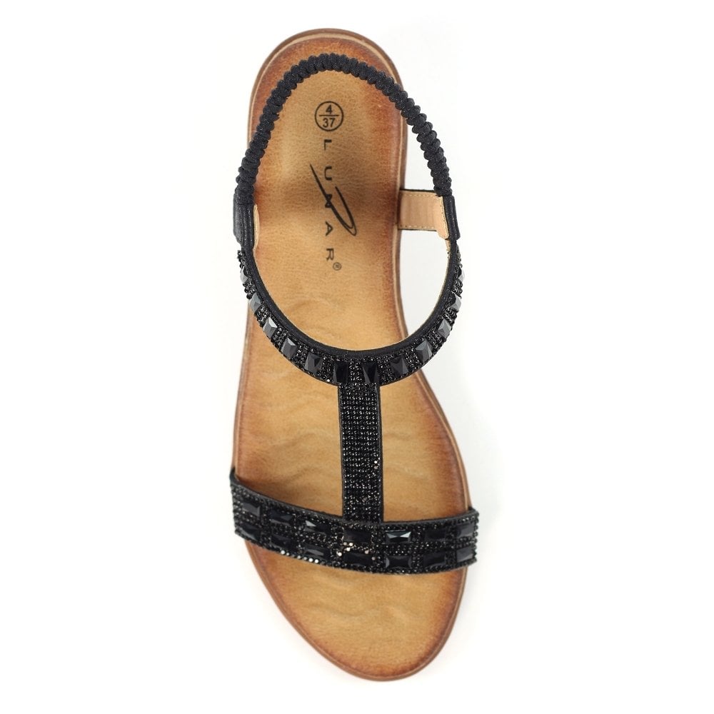 Lunar Macie Wedge Sandal - Black/Black - image 002 |ww_colour=black-black|ww_order=002|