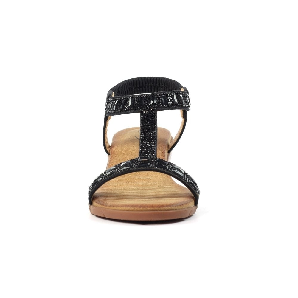 Lunar Macie Wedge Sandal - Black/Black - image 005 |ww_colour=black-black|ww_order=005|