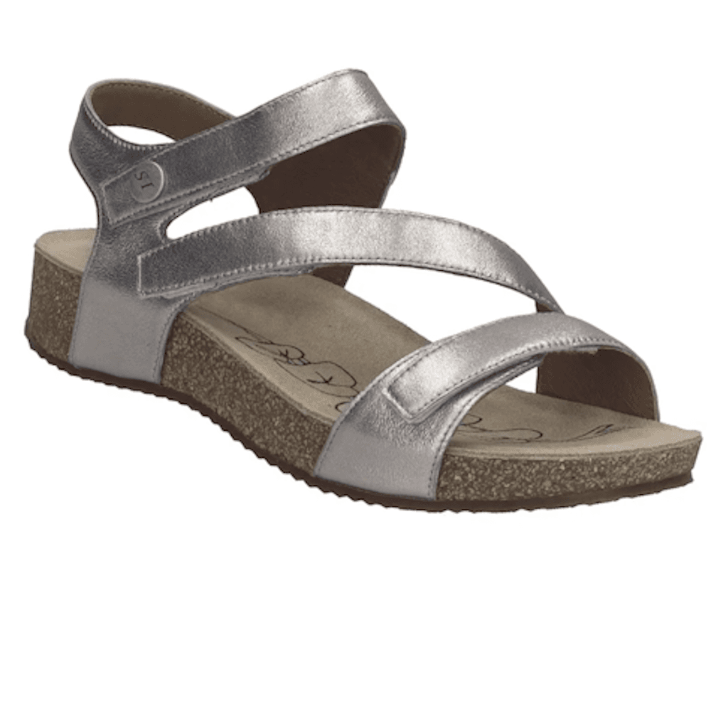 Josef Seibel Tonga 25, 3 Hook & Loop Fastening Strap Sandal - Champagne - image 001 |ww_colour=champagne|ww_order=001|