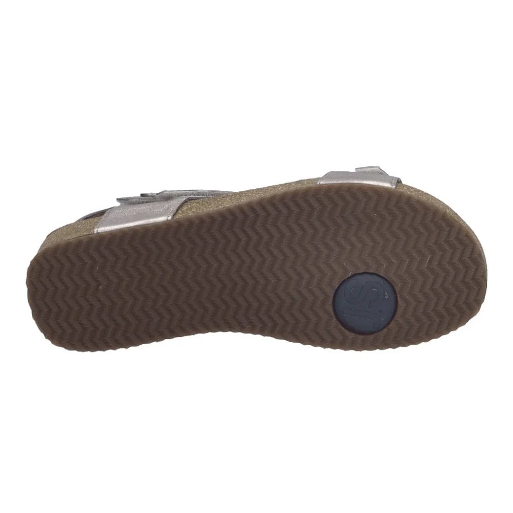 Josef Seibel Tonga 25, 3 Hook & Loop Fastening Strap Sandal - Champagne - image 002 |ww_colour=champagne|ww_order=002|