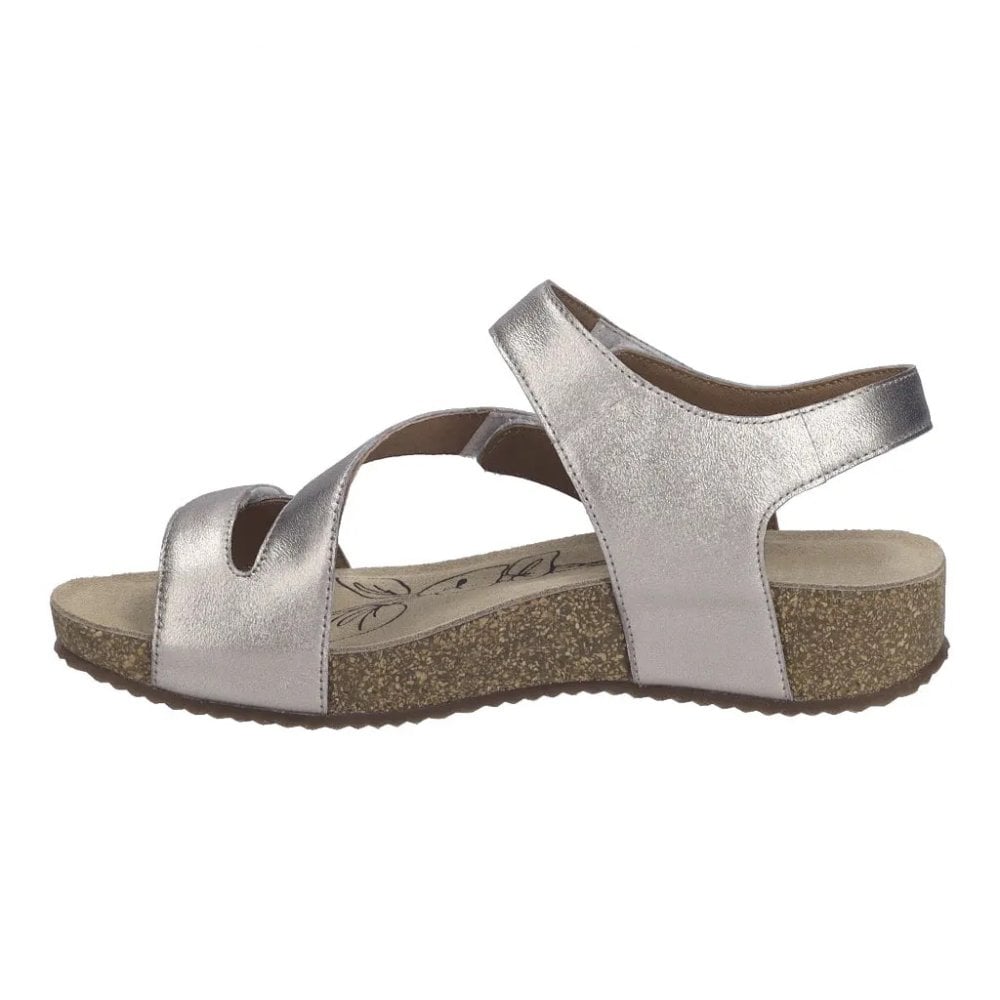 Josef Seibel Tonga 25, 3 Hook & Loop Fastening Strap Sandal - Champagne - image 003 |ww_colour=champagne|ww_order=003|