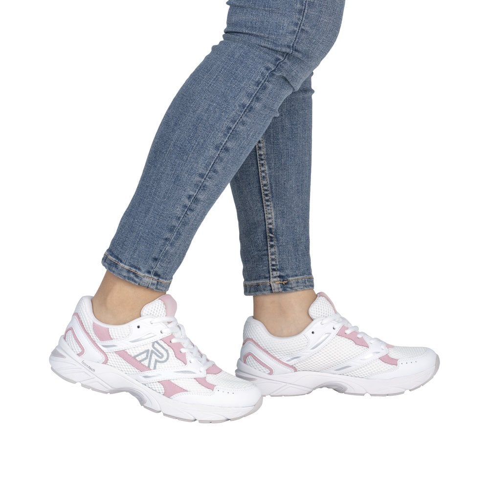 Rieker W4200 Lace Up Trainer - White - image 002 |ww_colour=white|ww_order=002|