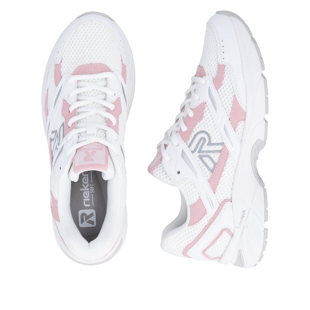 Rieker W4200 Lace Up Trainer - White - image 004 |ww_colour=white|ww_order=004|