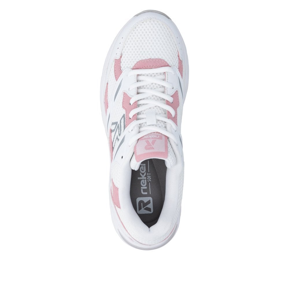 Rieker W4200 Lace Up Trainer - White - image 005 |ww_colour=white|ww_order=005|