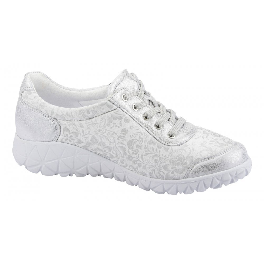 Waldlaufer Havy Soft Lace Up & Zip Casual Shoe - White Silver - image 003 |ww_colour=white-silver|ww_order=003|
