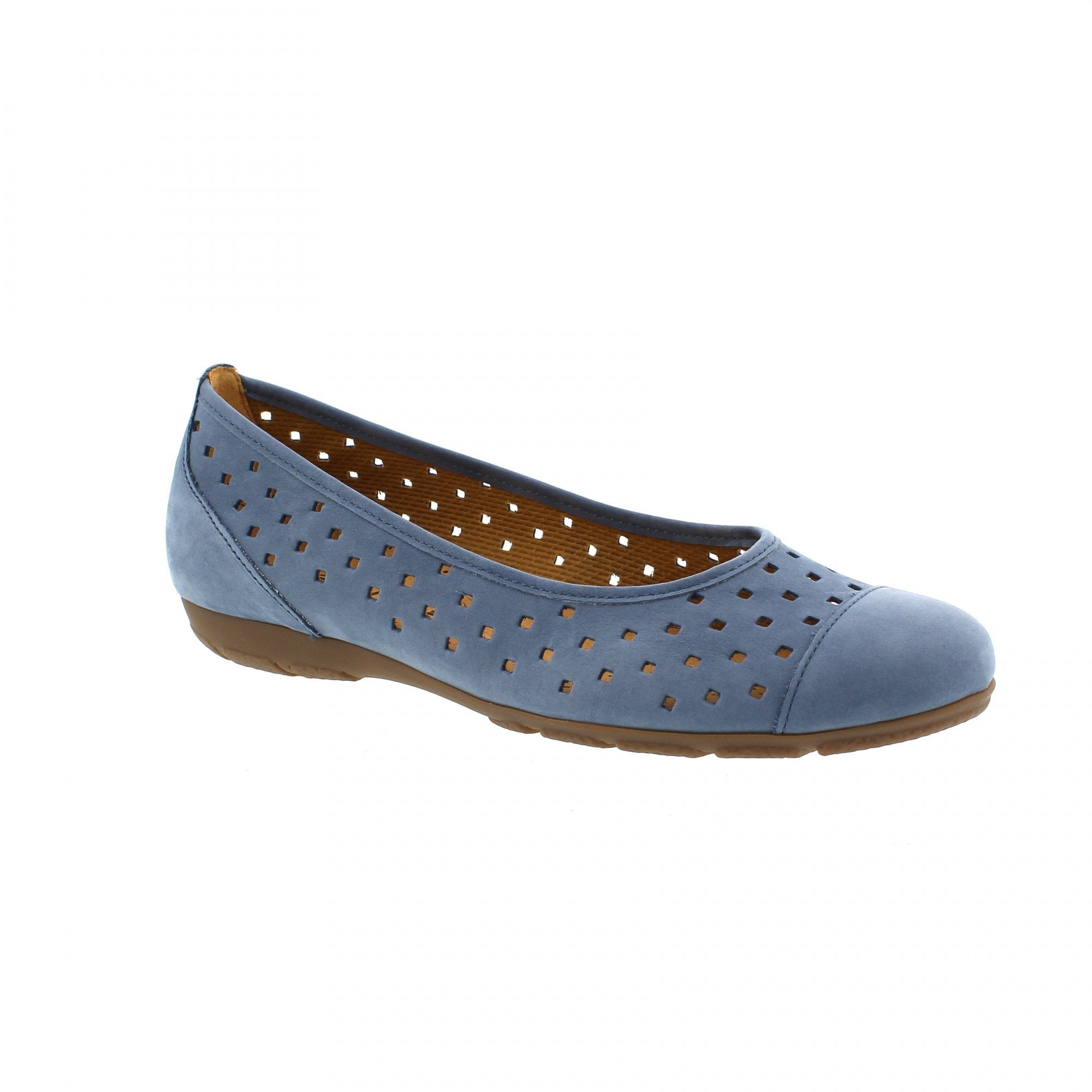 Gabor Ruffle Ballet Pump - Denim - image 001 |ww_colour=denim|ww_order=001|