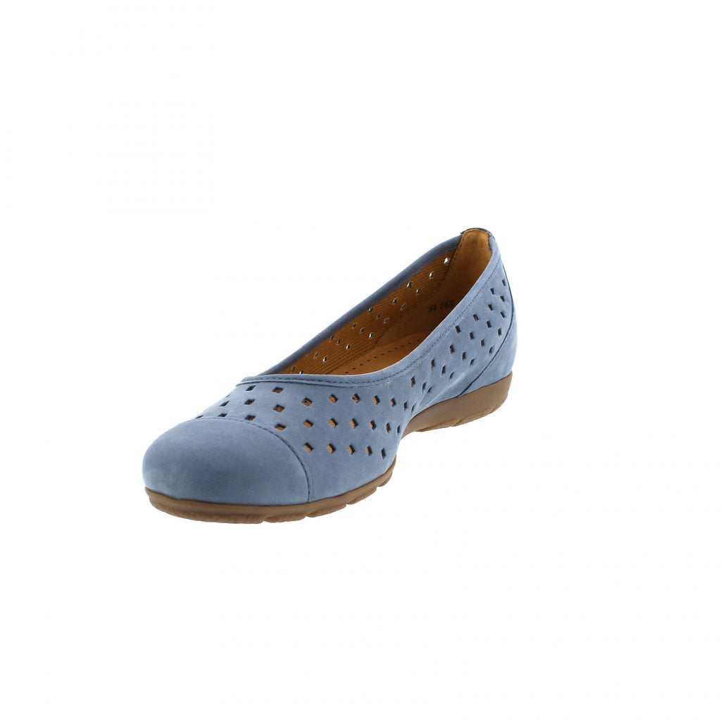 Gabor Ruffle Ballet Pump - Denim - image 002 |ww_colour=denim|ww_order=002|
