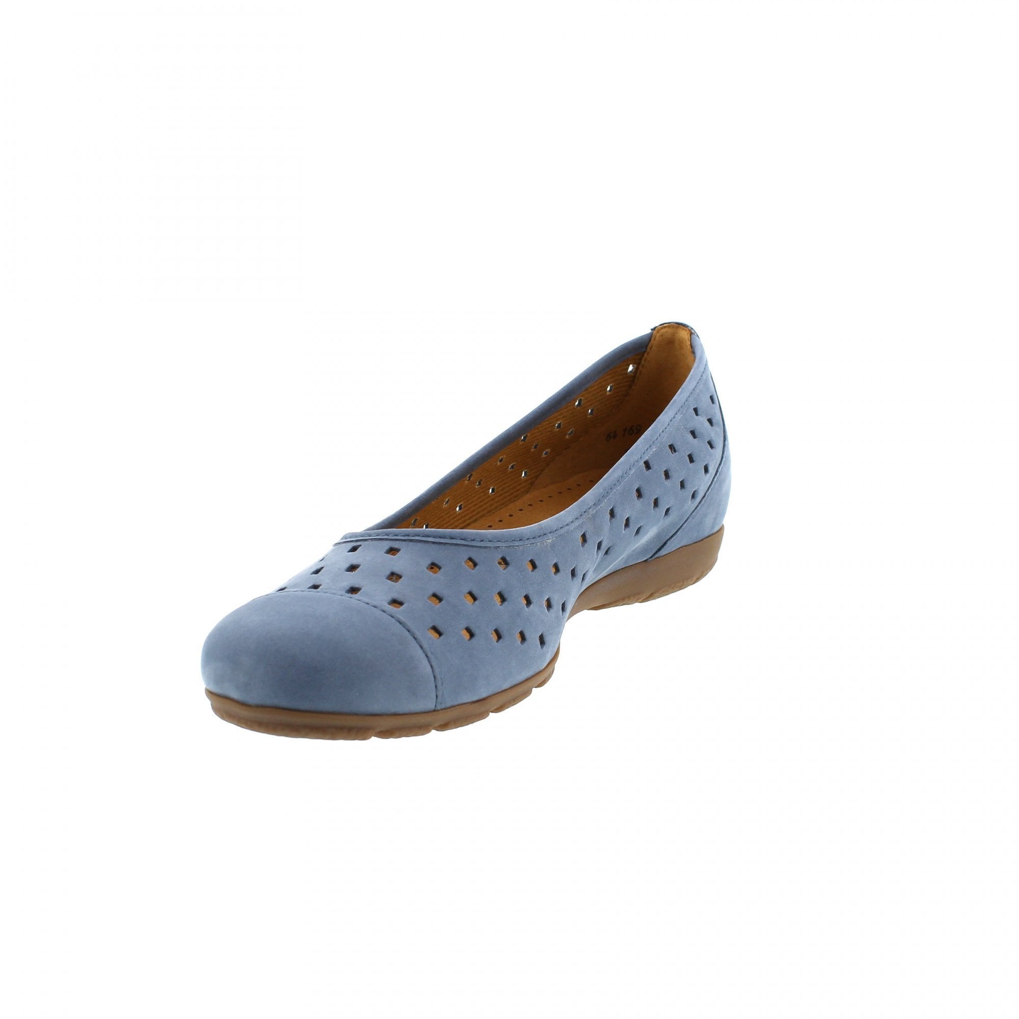 Gabor Ruffle Ballet Pump - Denim - image 002 |ww_colour=denim|ww_order=002|