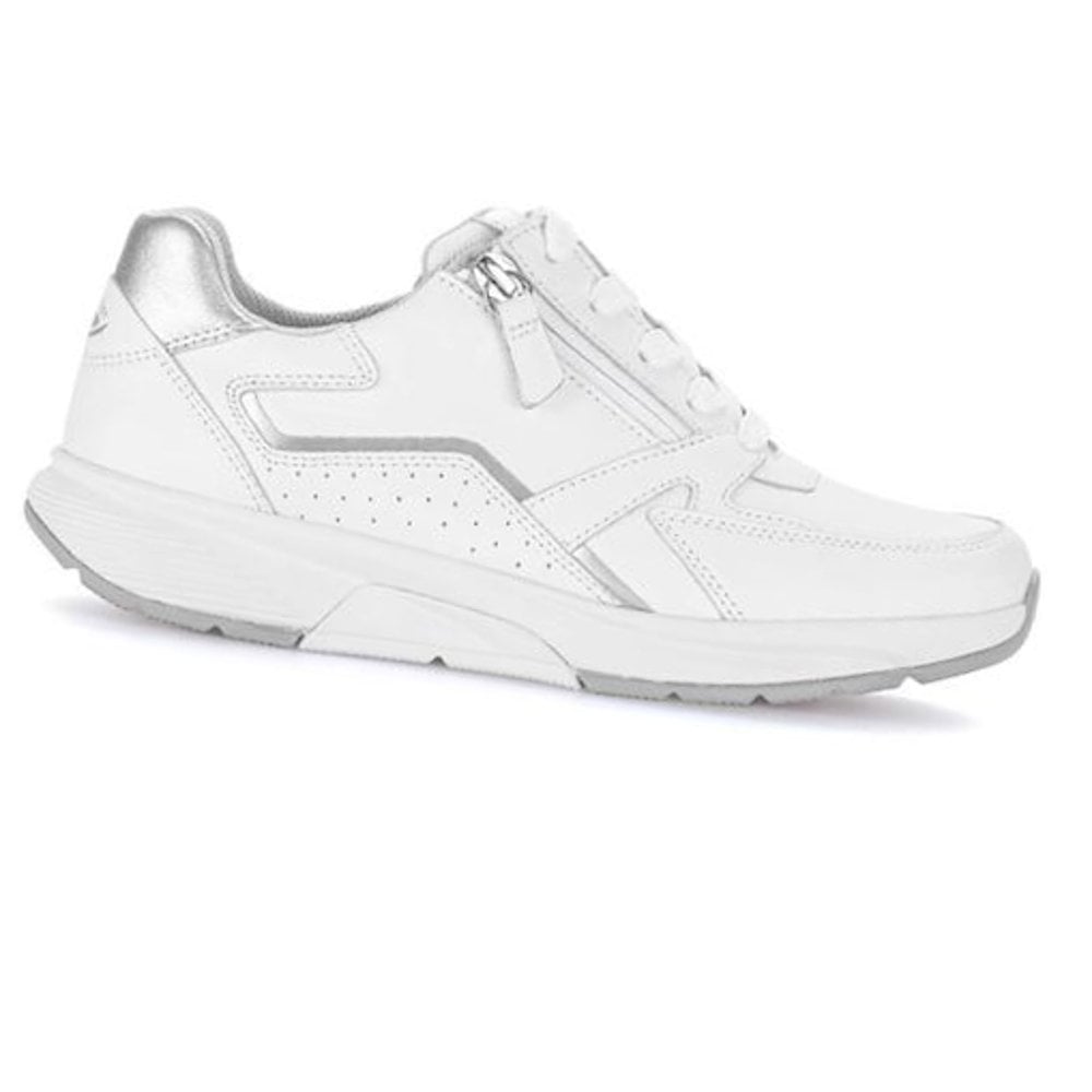 Gabor Rolling Soft Lace & Zip Casual Shoe - White - image 001 |ww_colour=white|ww_order=001|
