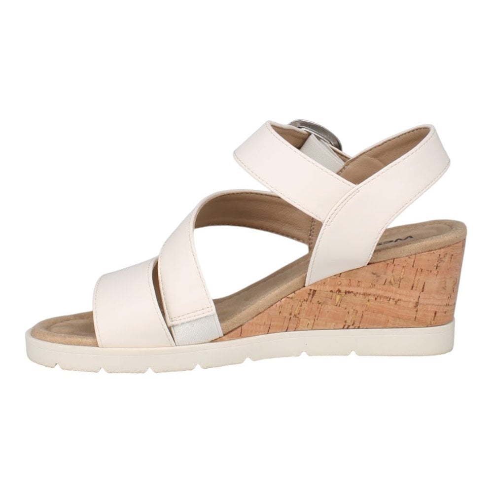 Westland by Josef Seibel Eloise 01 Off White Wedge Sandal - White - image 002 |ww_colour=white|ww_order=002|