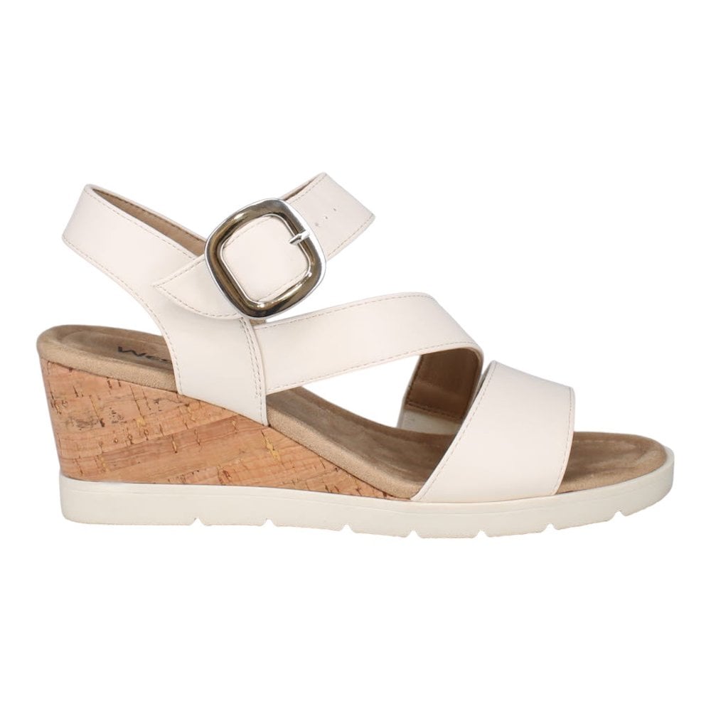 Westland by Josef Seibel Eloise 01 Off White Wedge Sandal - White - image 003 |ww_colour=white|ww_order=003|