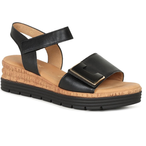 Gabor 700 Shout Touch Fastening Sandals - Black - image 001 |ww_colour=black|ww_order=001|