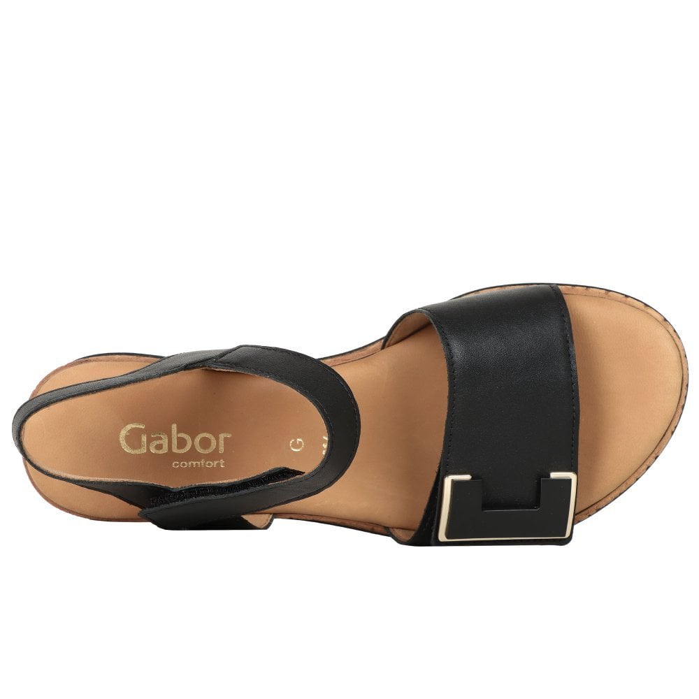 Gabor 700 Shout Touch Fastening Sandals - Black - image 002 |ww_colour=black|ww_order=002|