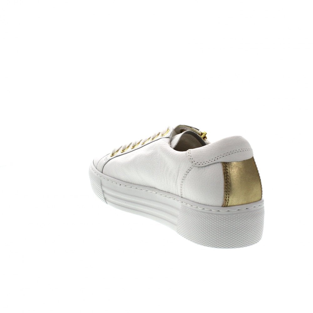 Gabor Campus Lace & Zip Up Casual Trainers - White - image 003 |ww_colour=white|ww_order=003|