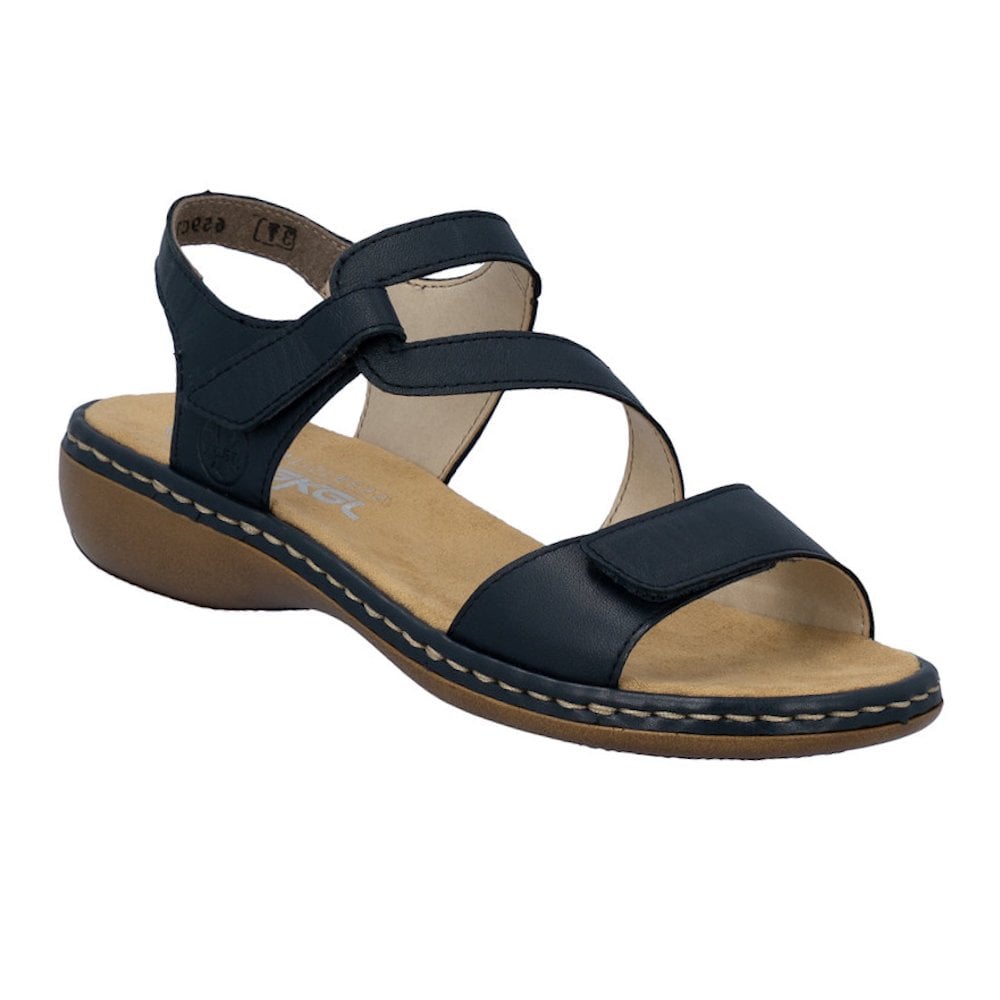 Rieker 659C7 Sling Back Hook & Loop Fastening Sandal - Blue - image 001 |ww_colour=blue|ww_order=001|