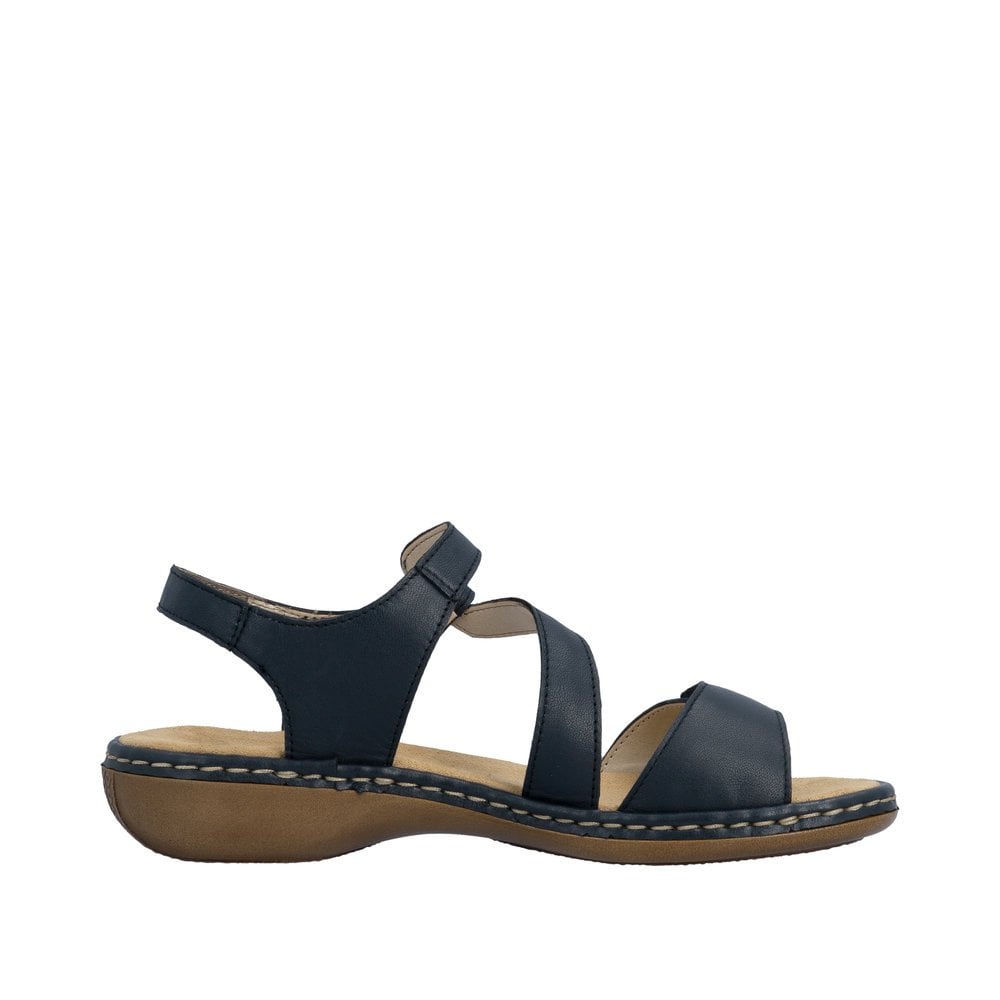 Rieker 659C7 Sling Back Hook & Loop Fastening Sandal - Blue - image 002 |ww_colour=blue|ww_order=002|
