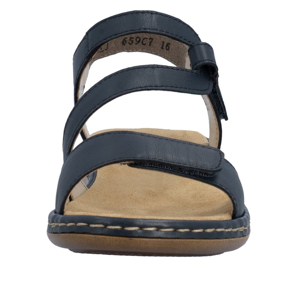 Rieker 659C7 Sling Back Hook & Loop Fastening Sandal - Blue - image 005 |ww_colour=blue|ww_order=005|