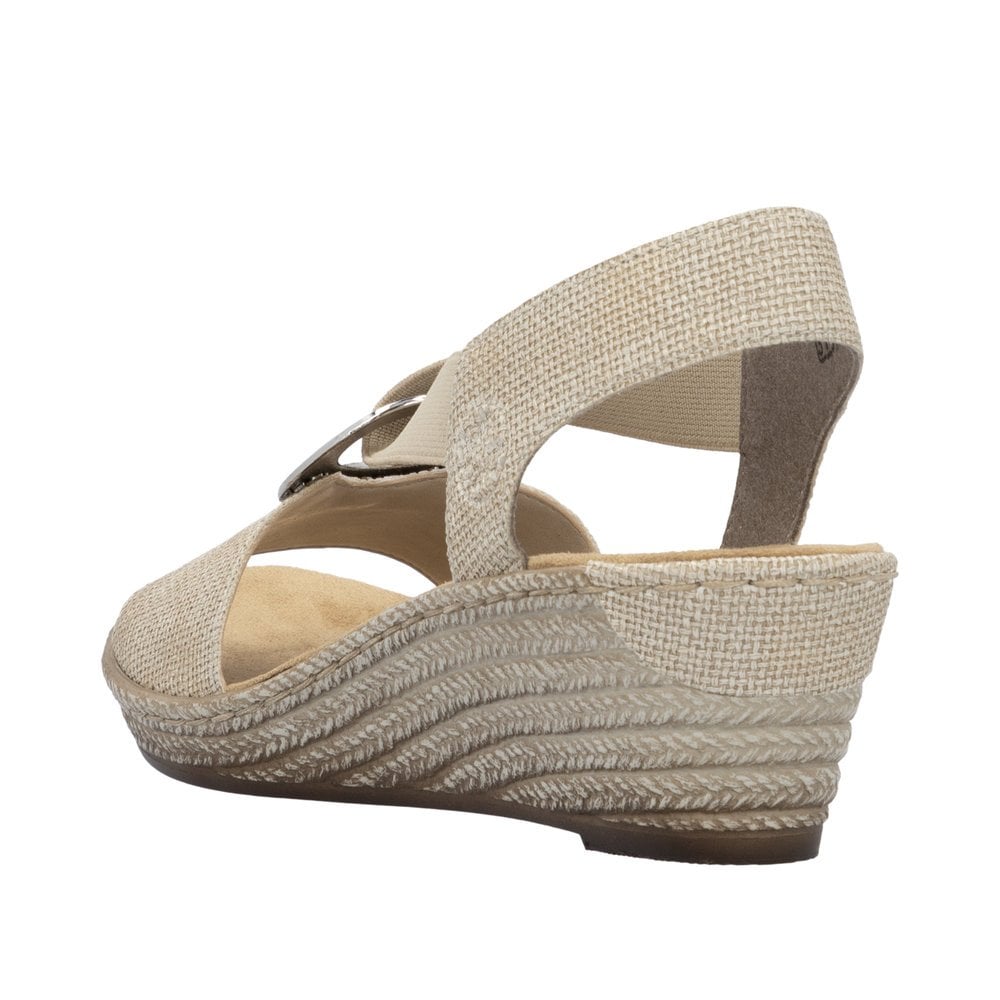 Rieker Slip On Wedge Sandal - Gold - image 004 |ww_colour=gold|ww_order=004|