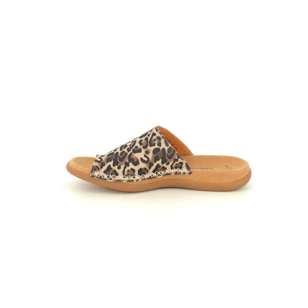 Gabor Lanzarote Mule Style Sandal - Leopard - image 002 |ww_colour=leopard|ww_order=002|
