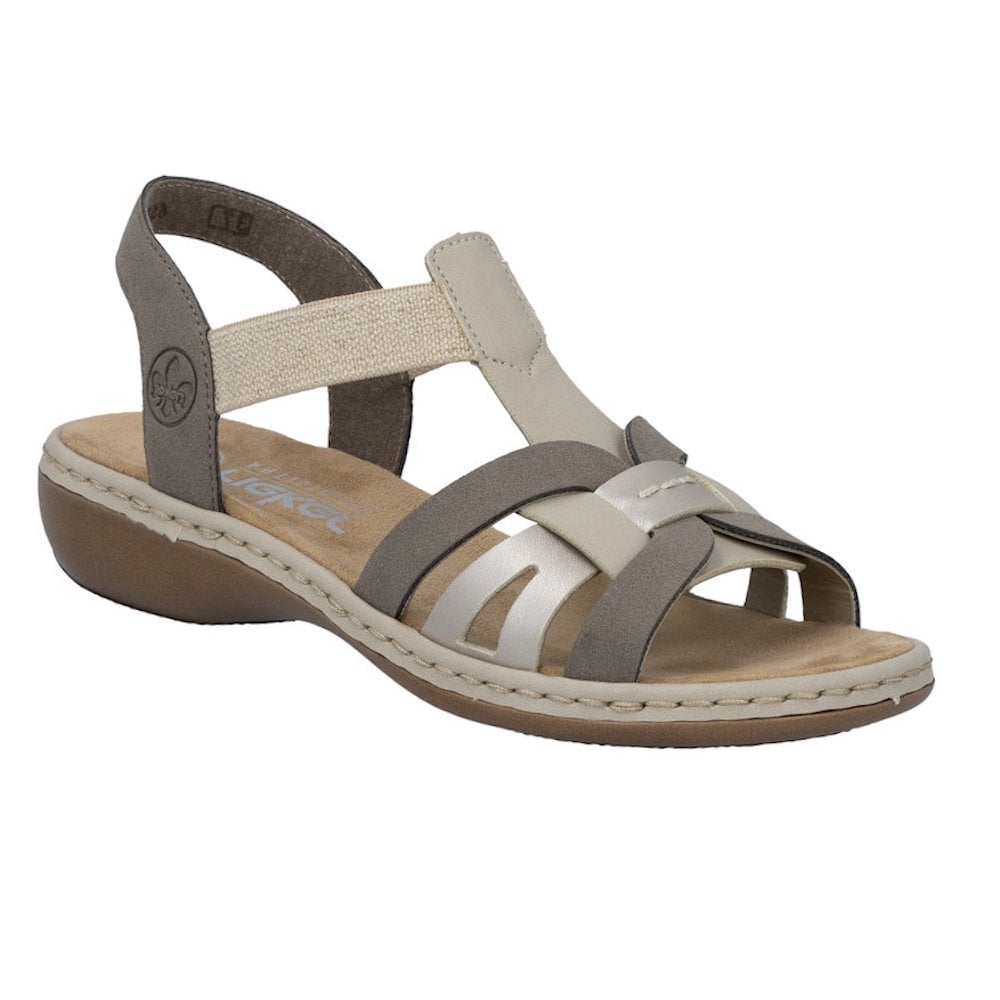 Rieker 65918 Slip On Sandal - Beige - image 001 |ww_colour=beige|ww_order=001|