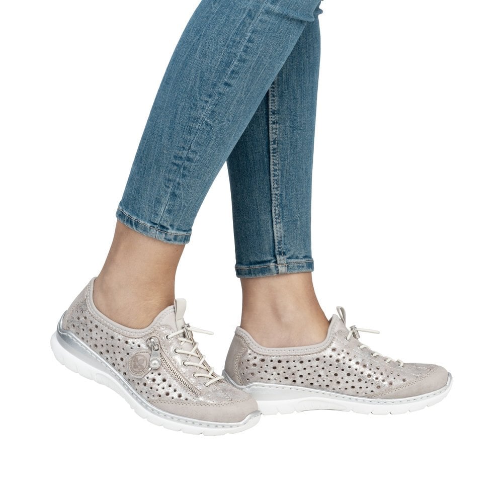 Rieker L32P6 Slip On Casual Shoe - Metallic - image 003 |ww_colour=metallic|ww_order=003|