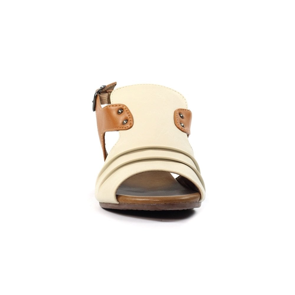 Lunar Jaden Leather Lazy Dogz Sandal - Beige - image 002 |ww_colour=beige|ww_order=002|