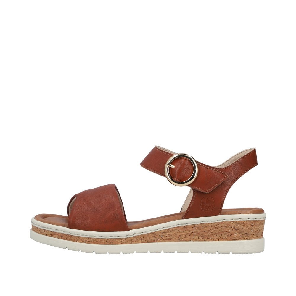 Rieker V4191 Touch Strap Wedge Sandal - Brown - image 005 |ww_colour=brown|ww_order=005|