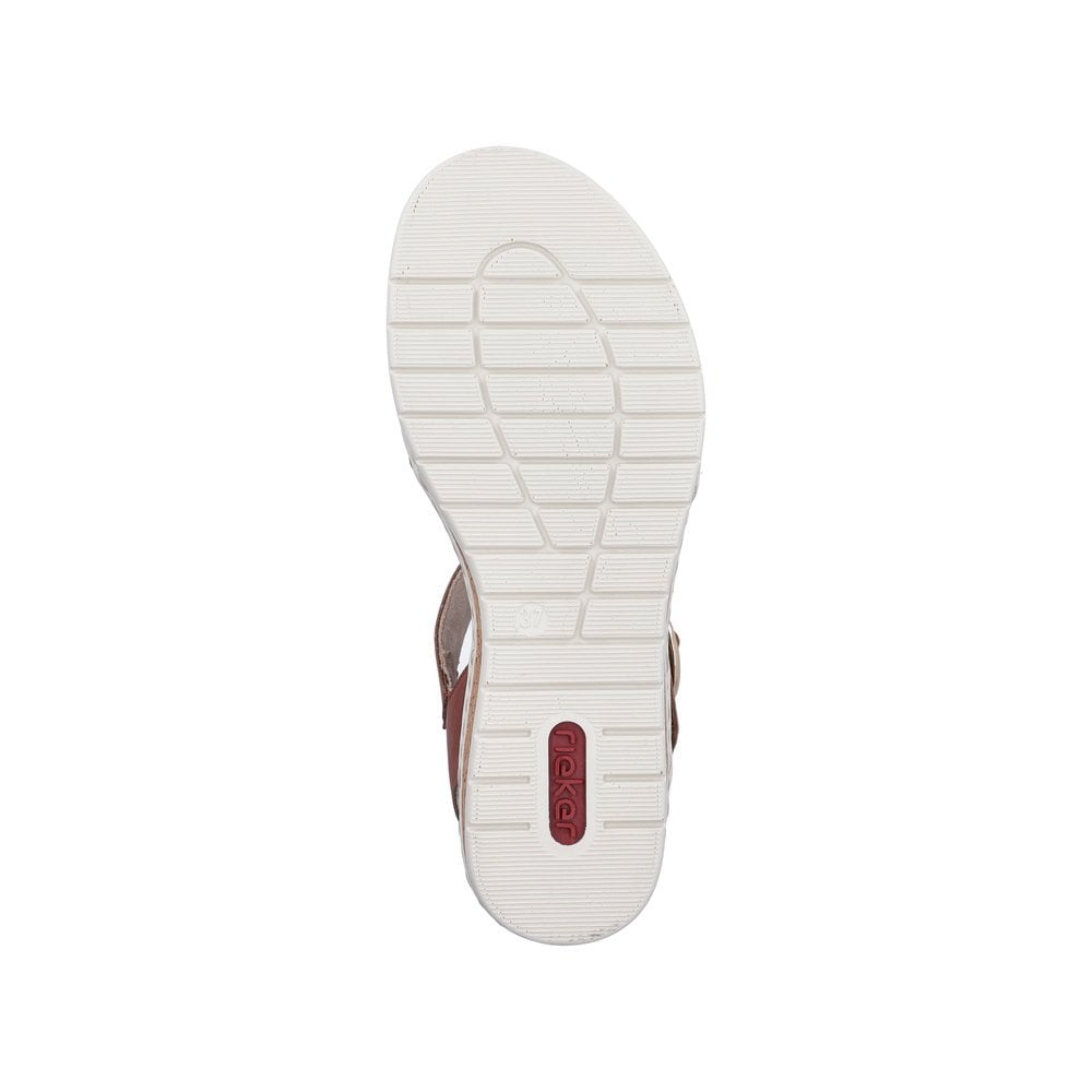 Rieker V4191 Touch Strap Wedge Sandal - Brown - image 007 |ww_colour=brown|ww_order=007|