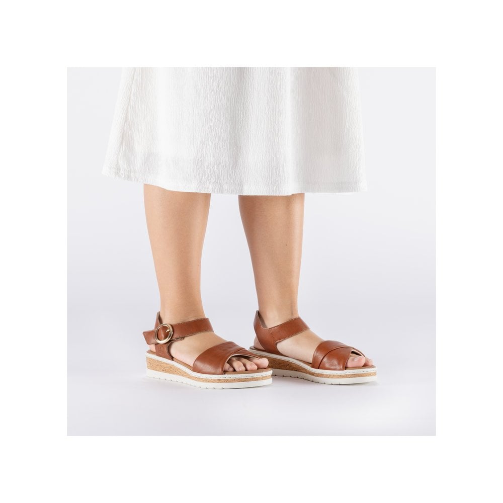 Rieker V4191 Touch Strap Wedge Sandal - Brown - image 009 |ww_colour=brown|ww_order=009|