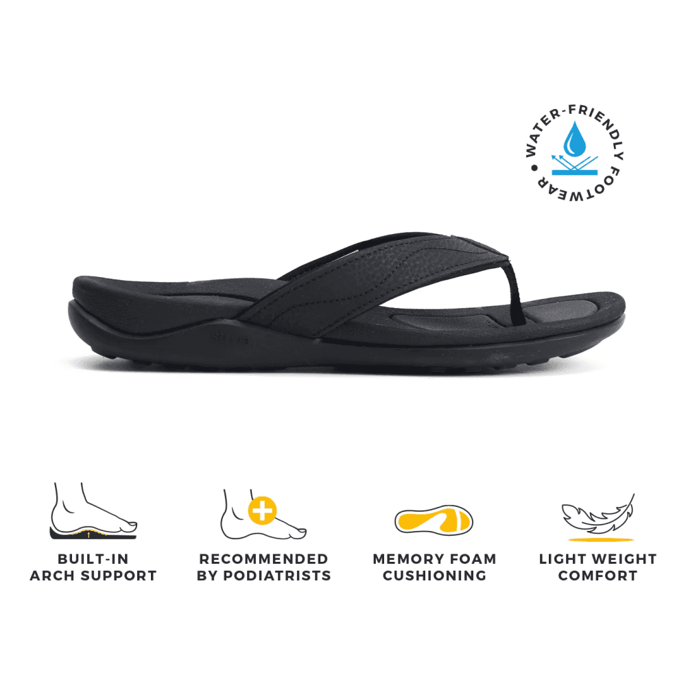 Strive Wave Arch Support Sandal - Black - image 002 |ww_colour=black|ww_order=002|