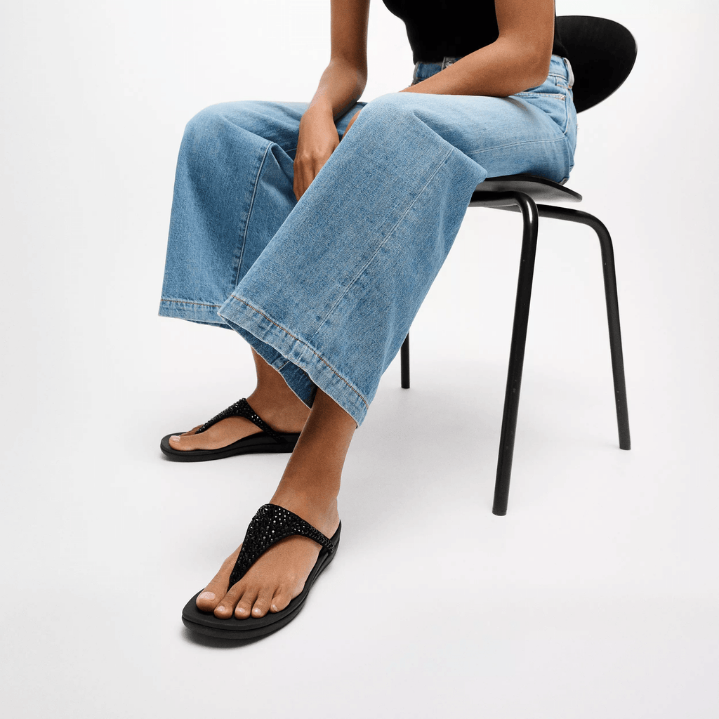 Fitflop Solay Mixed Crystal Toe Post Sandal - Black - image 003 |ww_colour=black|ww_order=003|