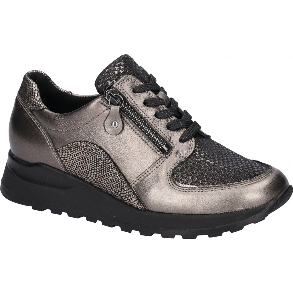 Waldlaufer Hiroko Lace Up & Zip Fastening - Anthracite - image 001 |ww_colour=anthracite|ww_order=001|