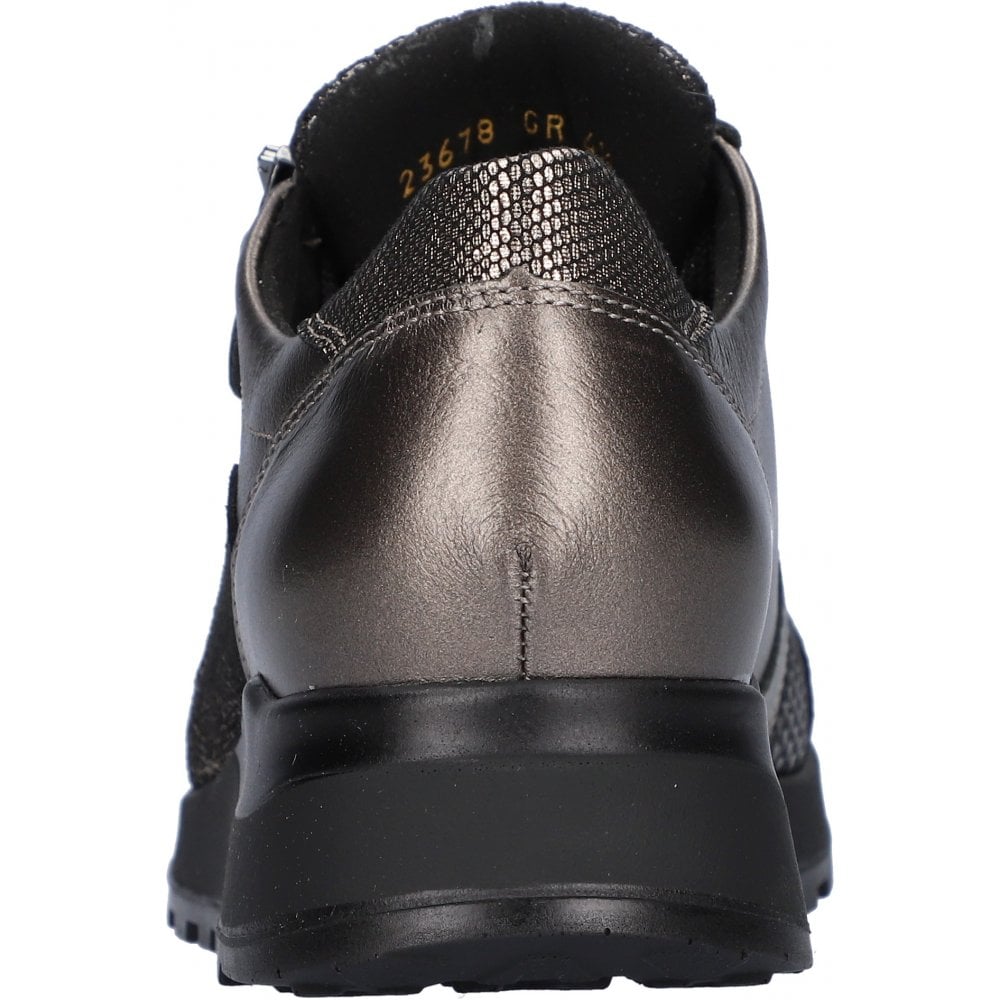 Waldlaufer Hiroko Lace Up & Zip Fastening - Anthracite - image 003 |ww_colour=anthracite|ww_order=003|