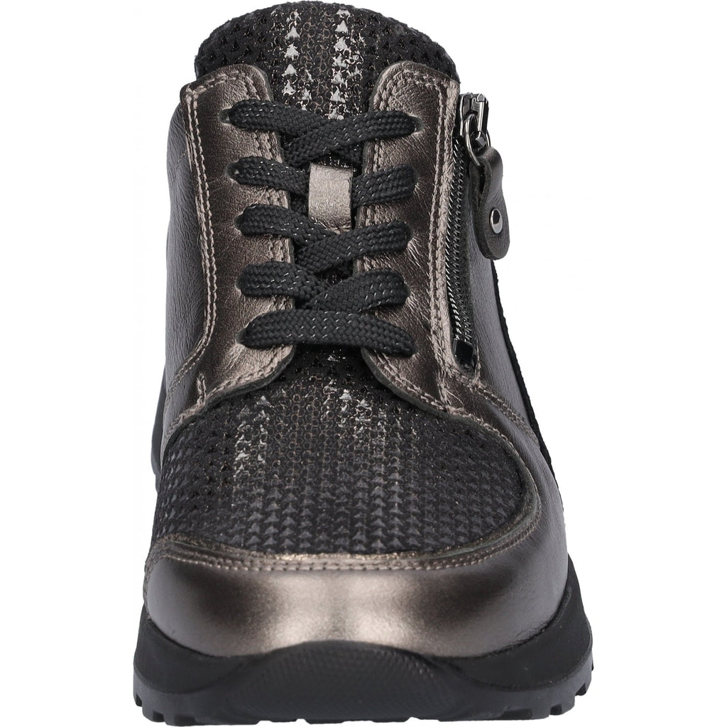 Waldlaufer Hiroko Lace Up & Zip Fastening - Anthracite - image 004 |ww_colour=anthracite|ww_order=004|