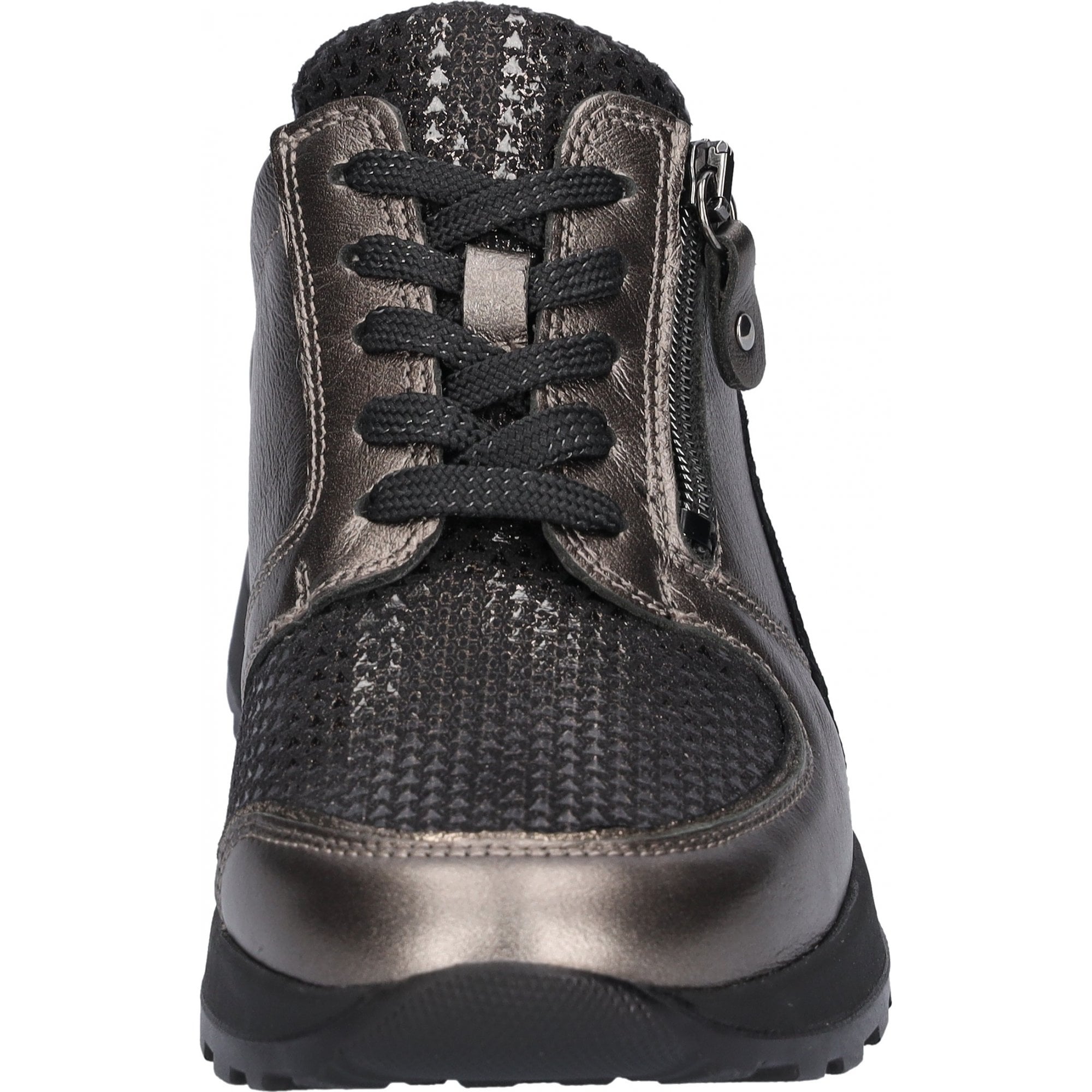 Waldlaufer Hiroko Lace Up & Zip Fastening - Anthracite - image 004 |ww_colour=anthracite|ww_order=004|