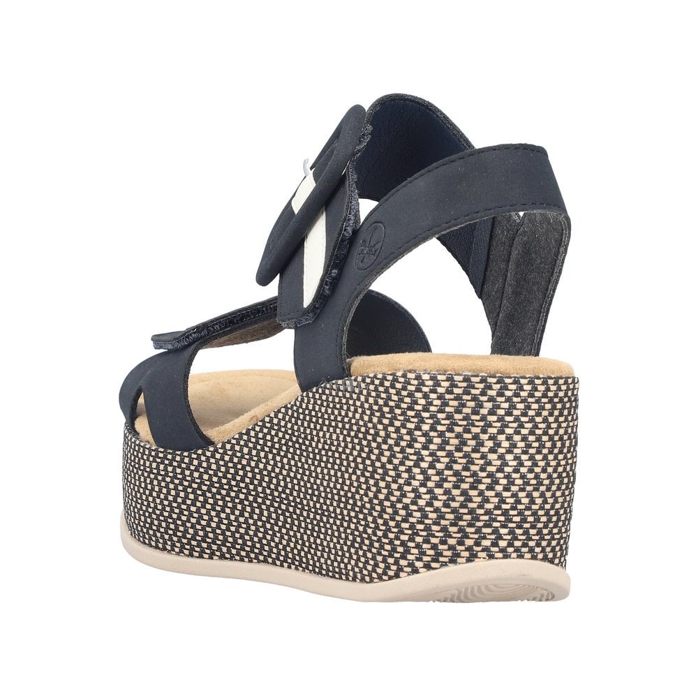 Rieker 69450 Hook & Loop Adjustable Wedge Sandals - Blue - image 002 |ww_colour=blue|ww_order=002|