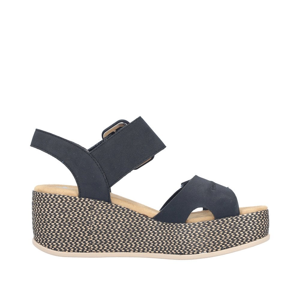 Rieker 69450 Hook & Loop Adjustable Wedge Sandals - Blue - image 003 |ww_colour=blue|ww_order=003|