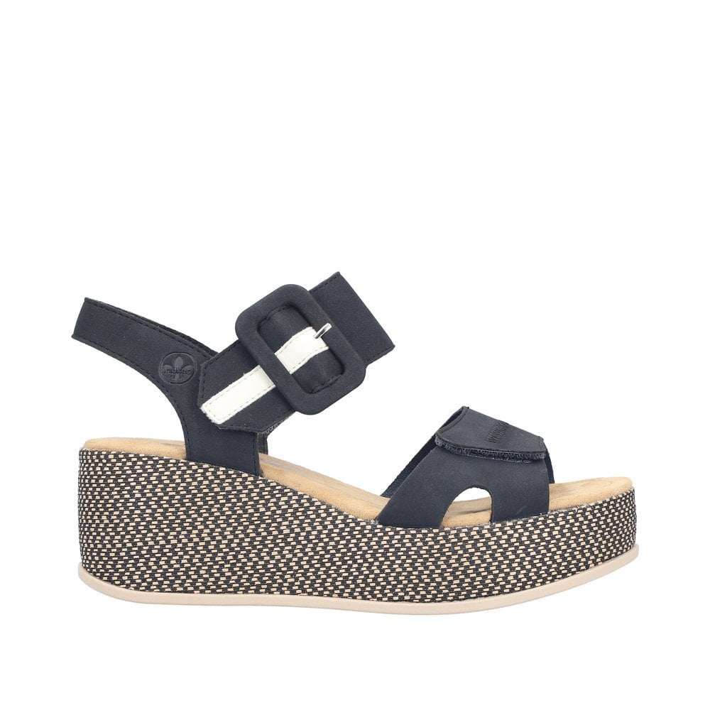 Rieker 69450 Hook & Loop Adjustable Wedge Sandals - Blue - image 004 |ww_colour=blue|ww_order=004|