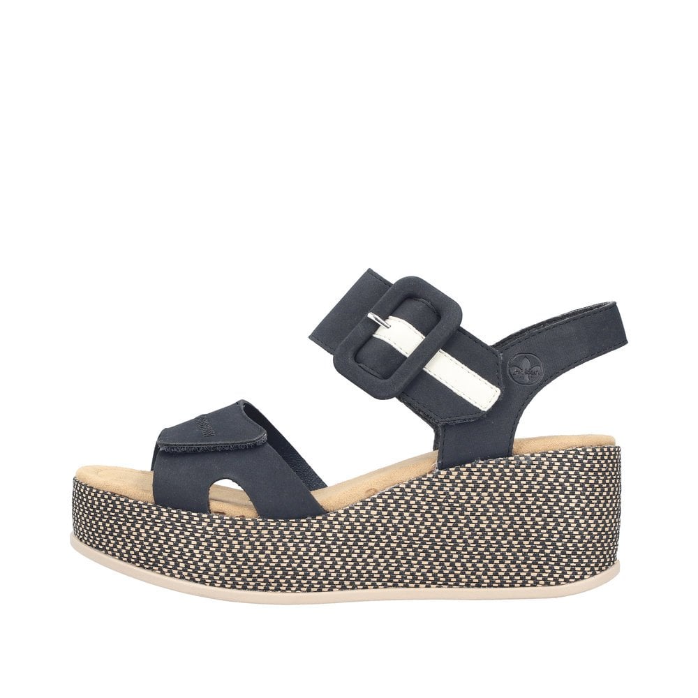 Rieker 69450 Hook & Loop Adjustable Wedge Sandals - Blue - image 007 |ww_colour=blue|ww_order=007|