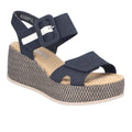 Rieker 69450 Hook & Loop Adjustable Wedge Sandals - Blue - image 001 |ww_colour=blue|ww_order=001|