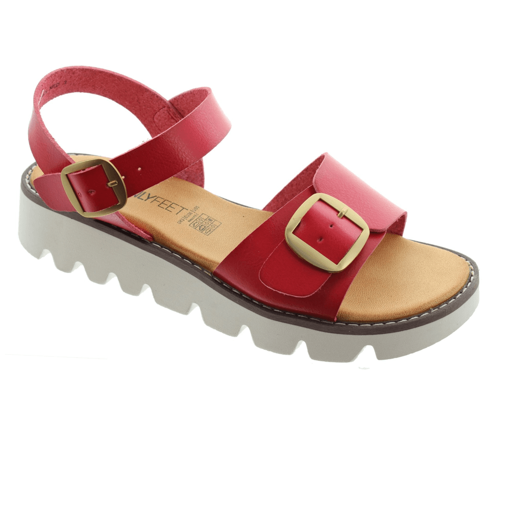 Heavenly Feet Trudy Vegan Friendly Sandal - Red - image 001 |ww_colour=red|ww_order=001|