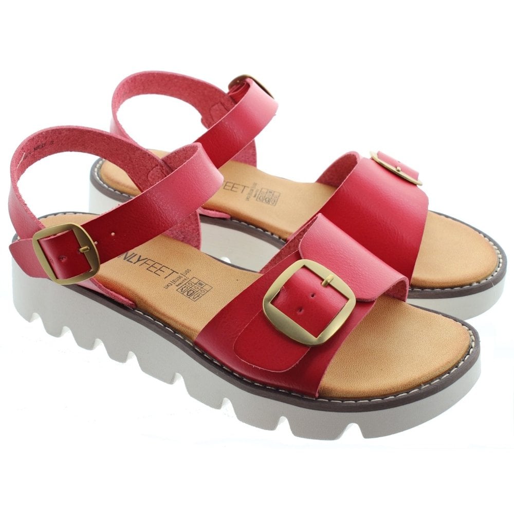 Heavenly Feet Trudy Vegan Friendly Sandal - Red - image 002 |ww_colour=red|ww_order=002|