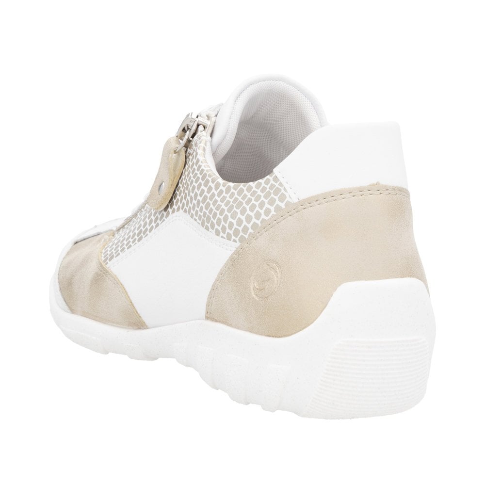 Remonte R3410 Lace & Zip Up Casual Shoe - White Combi - image 007 |ww_colour=white-combi|ww_order=007|