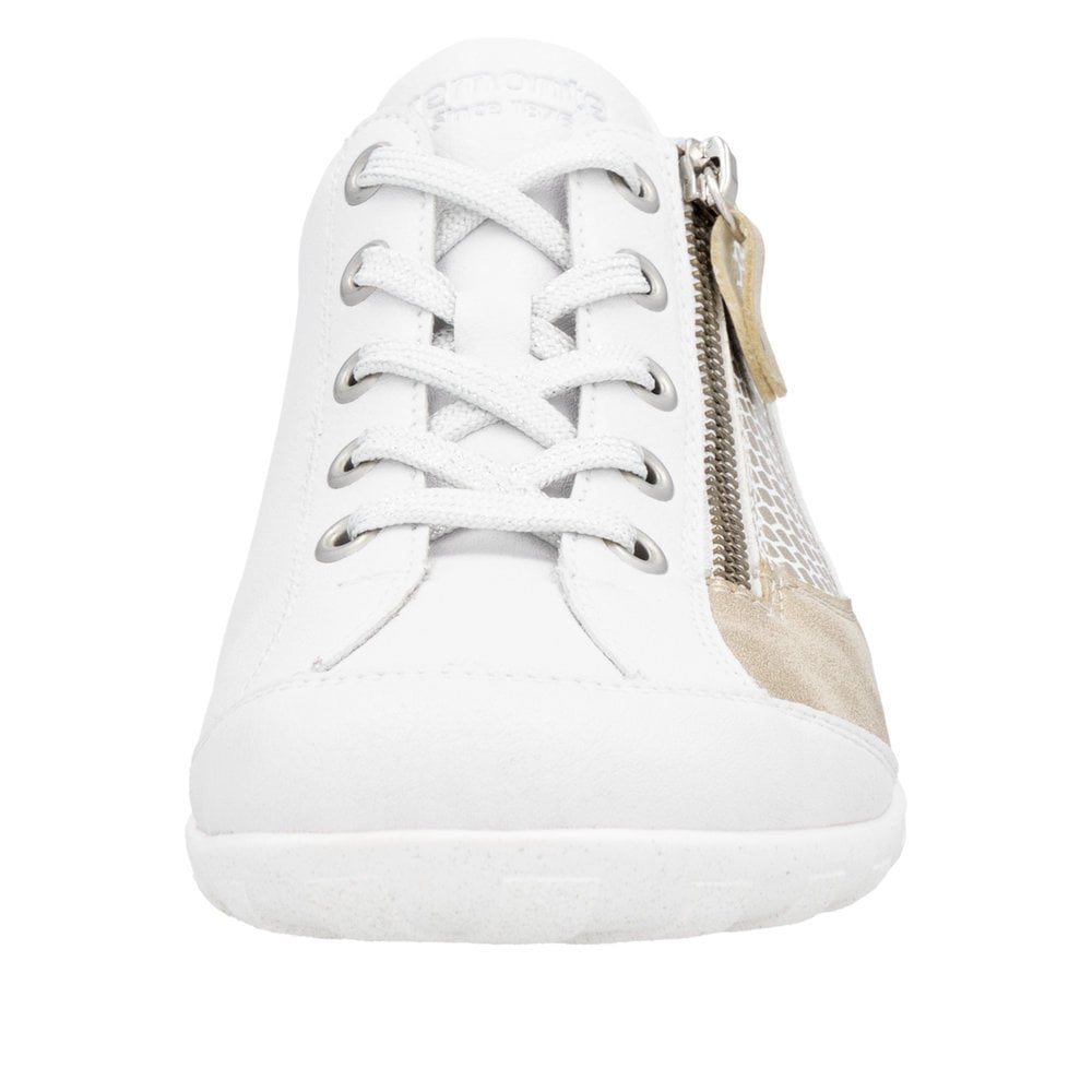 Remonte R3410 Lace & Zip Up Casual Shoe - White Combi - image 009 |ww_colour=white-combi|ww_order=009|